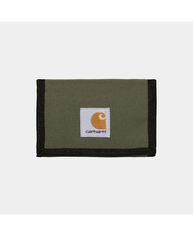 Cartera de triple hoja con cierre de velcro Carhartt WIP Alec Wallet Office Green para hombre