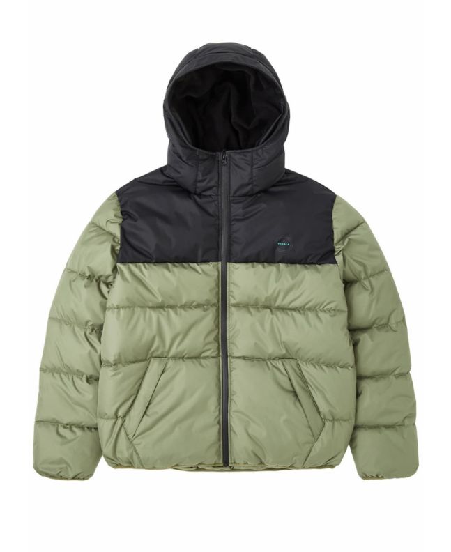 Chaqueta acolchada impermeable Vissla North Seas II Eco Puffer Jacket Verde para hombre