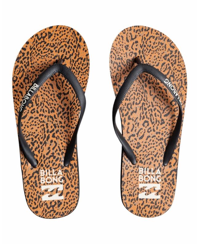 Chanclas de dedo Billabong Dama marrones con detalles en negro para mujer