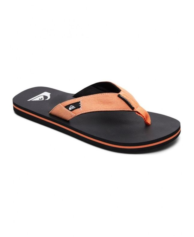 Chanclas Quiksilver Molokai Abyss naranjas y negras para hombre