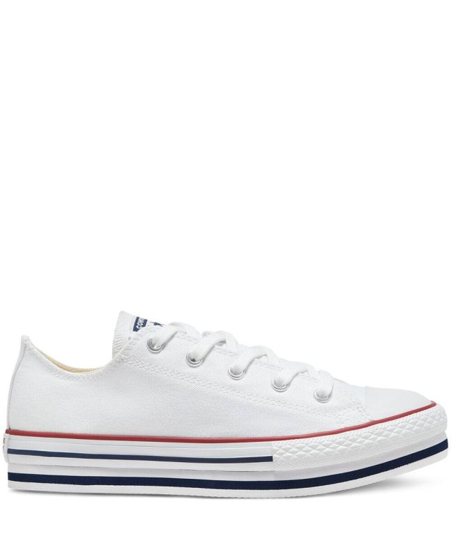 Zapatillas Converse Everyday con plataforma Chuck Taylor All Star Low Top Blancas para niño