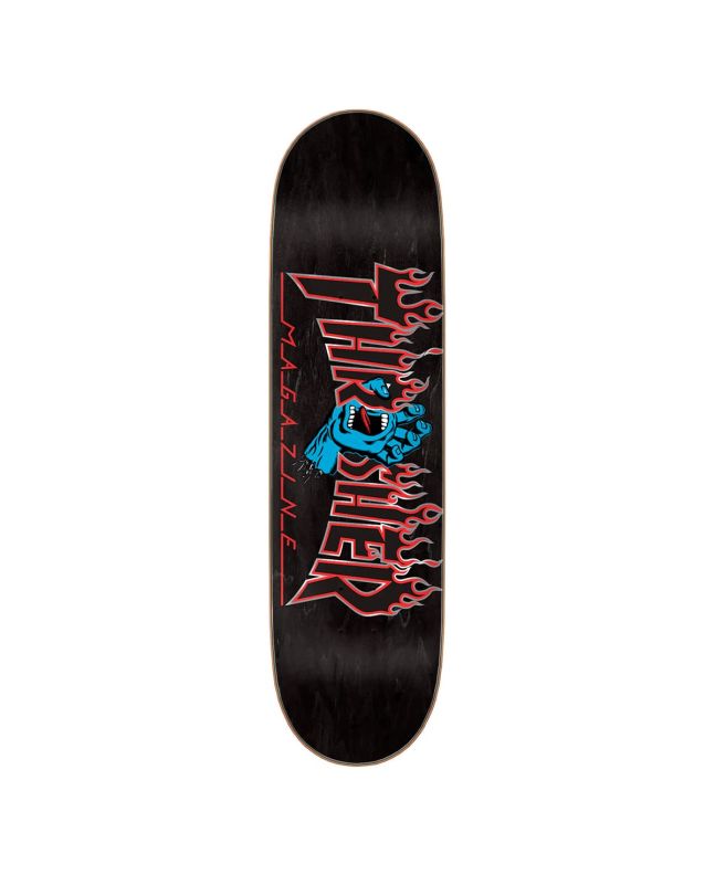 Tabla de Skate Santa Cruz Thrasher Magazine Screaming Flame Logo 8.5" x 32.2" Negra
