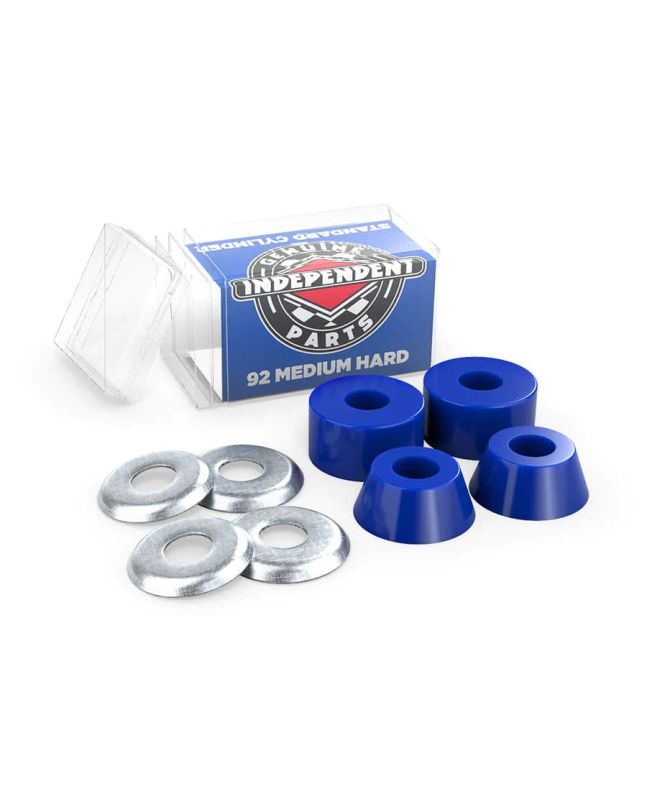 Pack 4 Gomas para eje de Skate Independent Standard Cylinder Cushions Medium Hard 92A Azules 