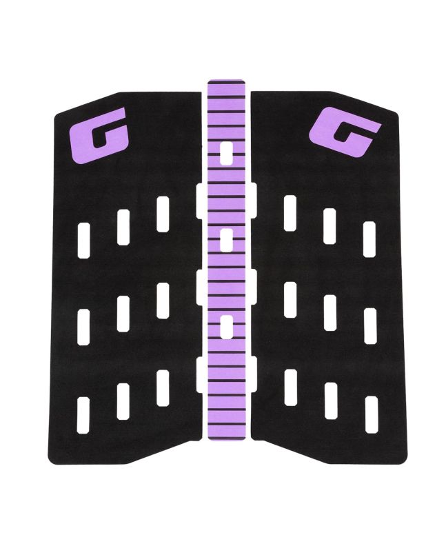 Grip frontal para tabla de surf Gorilla Heritage Kick Mid Deck Haze Front Pad 3 piezas negro y violeta