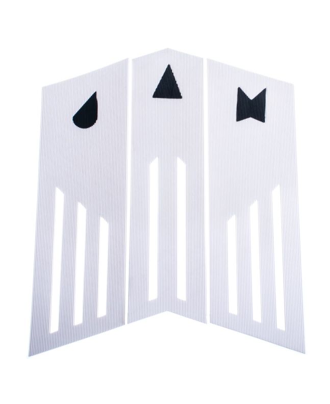 Grip para tablas de Surf Jam Traction Front Pad 3 piezas en color blanco