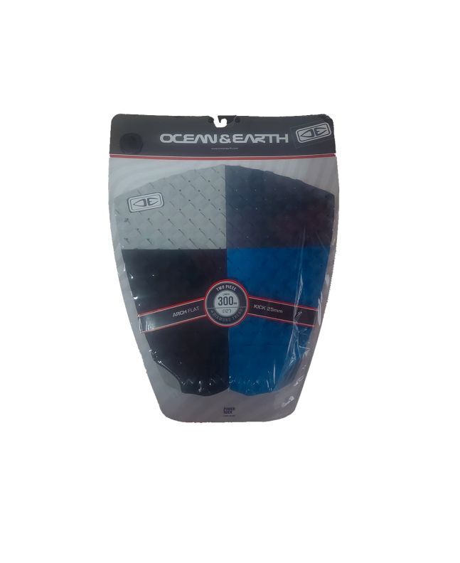 Grip para tabla de surf Ocean & Earth One Two Piece 300mm Tail Pad Azul 2 piezas