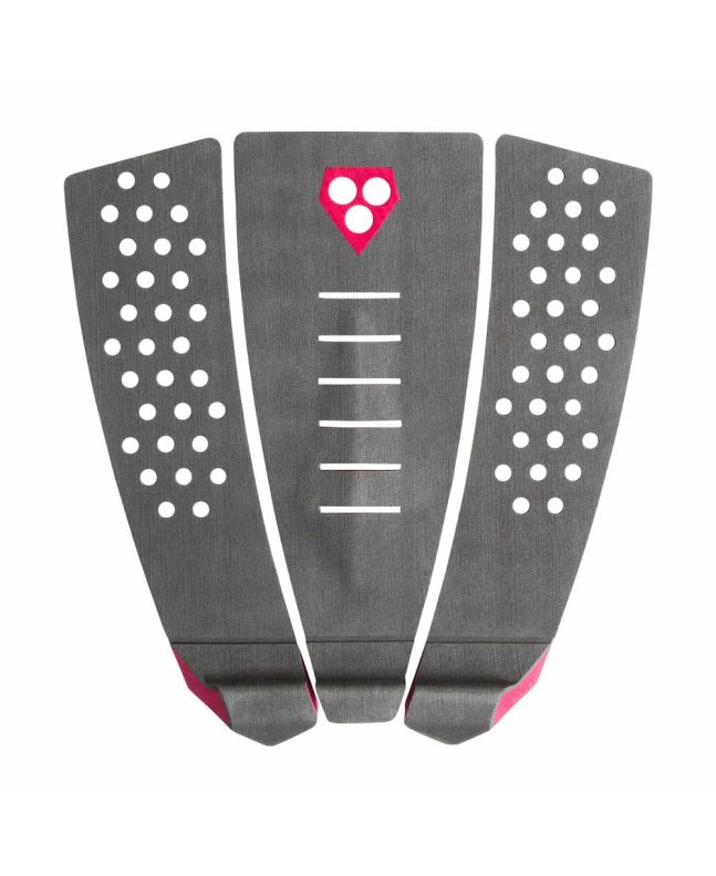 Grip para tabla de surf Gorilla Skinny Three gris y granate Tail Pad 3 piezas