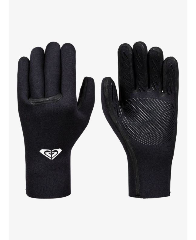 Guantes de Neopreno para Surf Roxy Syncro Plus 3mm negros para mujer 