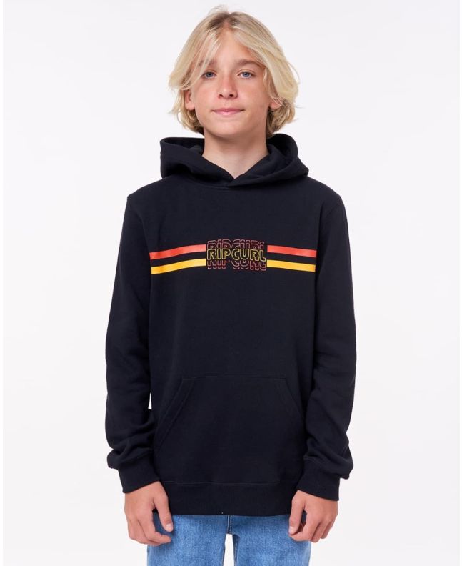 Niño con sudadera de capucha Rip Curl Surf Revival negra