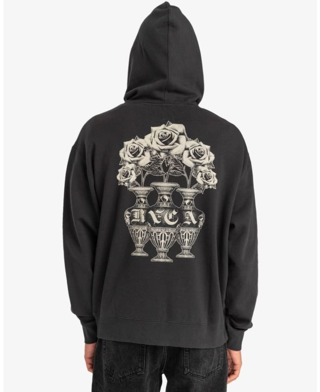 Hombre con Sudadera de capucha RVCA Benjamin Jeanjean Bouquet Negra