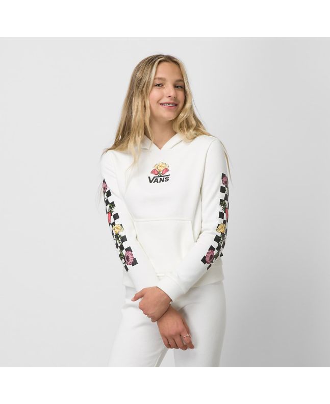 Niña con Sudadera de capucha Vans Poppin Poppies Blanca 