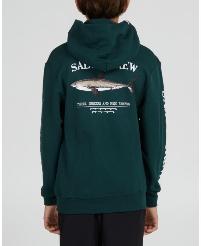 Niño con sudadera de capucha Salty Crew Bruce Boys Hood Fleece Verde