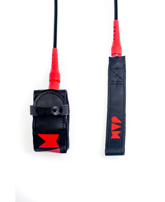 Invento para tablas de Surf Jam Traction Comfortlight Shredder Leash 6" en color negro y rojo