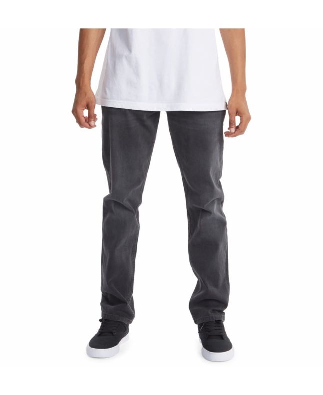 Hombre con Vaquero de corte ajustado DC Shoes Worker Slim Gris Oscuro