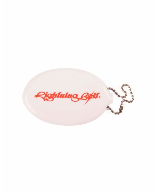 Llavero monedero Lightning Bolt Quick Coin Pouch Classic Logo Blanco