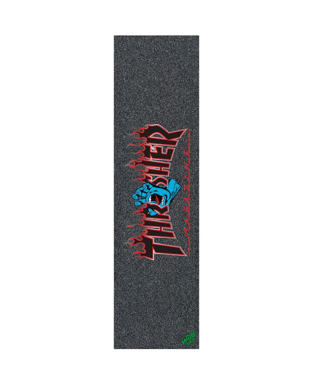 Lija para Skate Mob Grip Thrasher Santa Cruz Screaming Flame Logo Griptape 11in x 33in