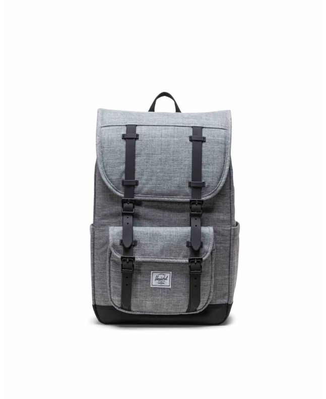 Mochila Herschel Little America Mid-Volume Backpack 21 Litros Raven Crosshatch Gris Jaspeado Unisex 