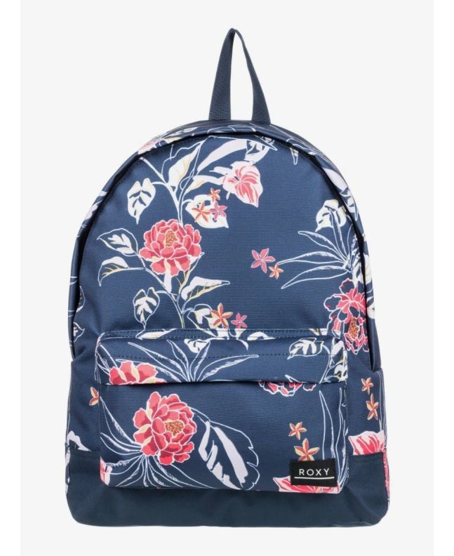 Mochila pequeña Roxy Sugar Baby 16L en color Azul con estampado floral para mujer