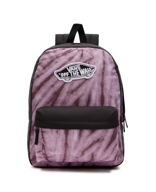 Mochila Vans Realm púrpura tie dye y negra 22 Litros