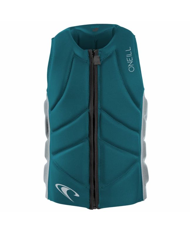 Chaleco de protección contra impactos O'Neill Slasher Comp Vest turquesa y gris para hombre