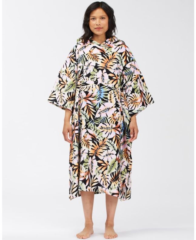 Poncho surf Billabong WMS Hooded Towel floral para mujer 