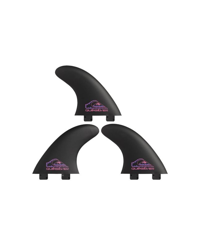 Quillas para tabla de Surf Quiksilver Summervibes Negras Thruster Sistema FCS