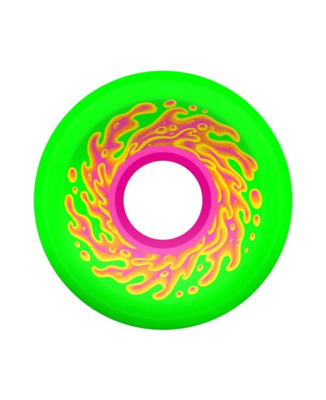 Ruedas de monopatín Santa Cruz Mini OG Slime verdes y rosas 54,5mm 78A
