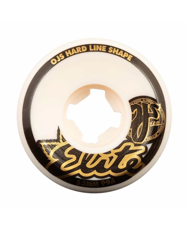 Ruedas Skate OJ Skateboard Wheels Elite Hardline 53mm 99a blancas