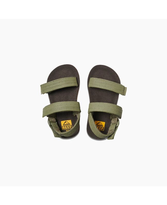 Sandalias Reef Little Ahi Convertible verdes y marrones para niño