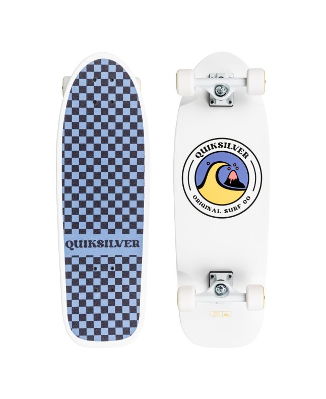 Skate Completo Cruiser Quiksilver Bubbles 28"x9.0" blanco