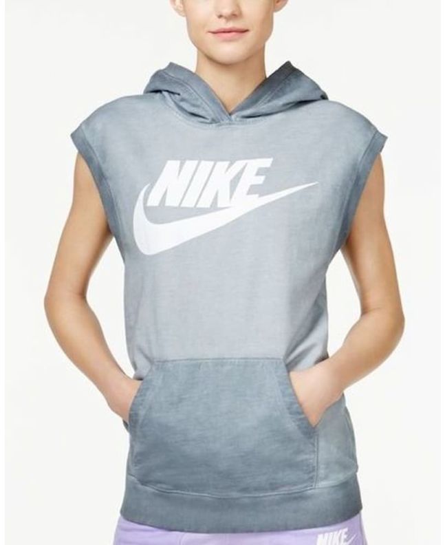 Mujer con Sudadera de capucha y sin mangas Nike Solstice en gris