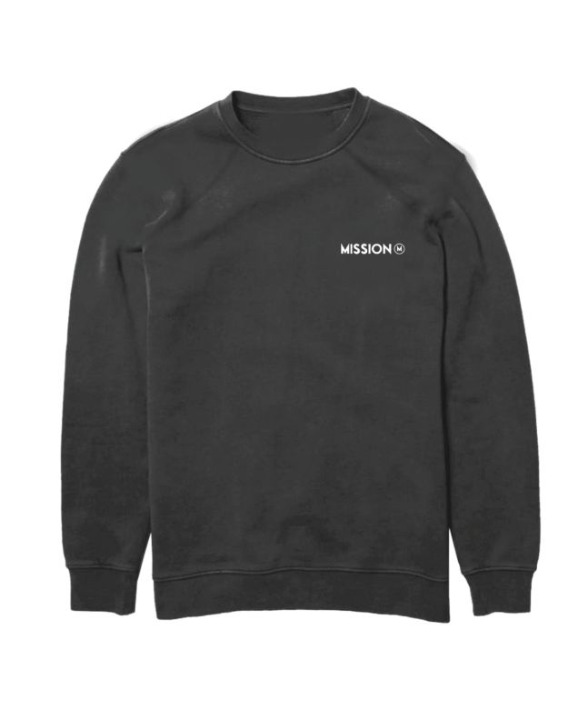 Sudadera de cuello redondo Mission Basic logo en color gris para hombre 