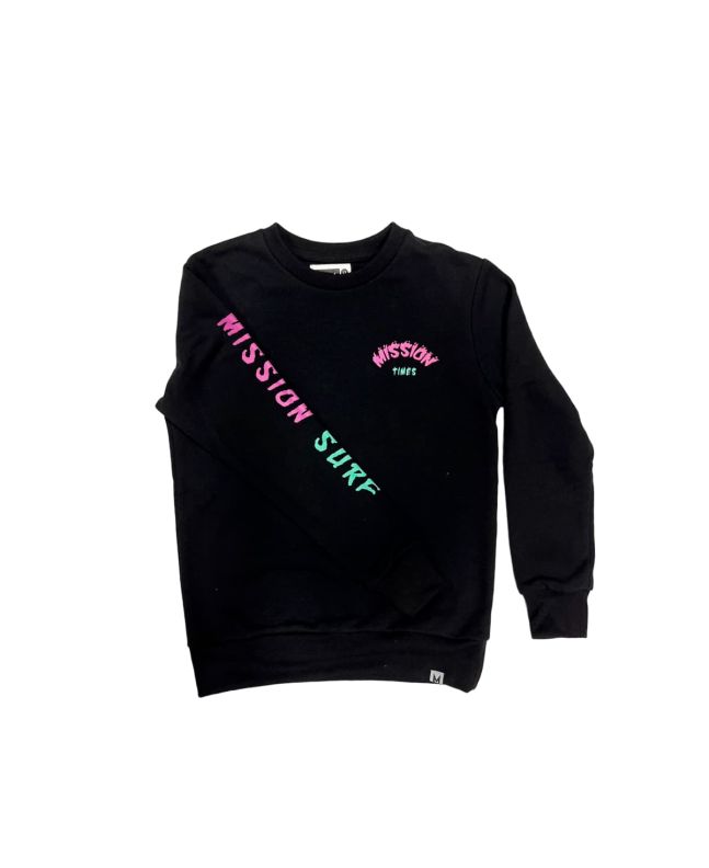 Sudadera Mission Youth Logo Mission Times Negra para niño/a de 8 a 16 años