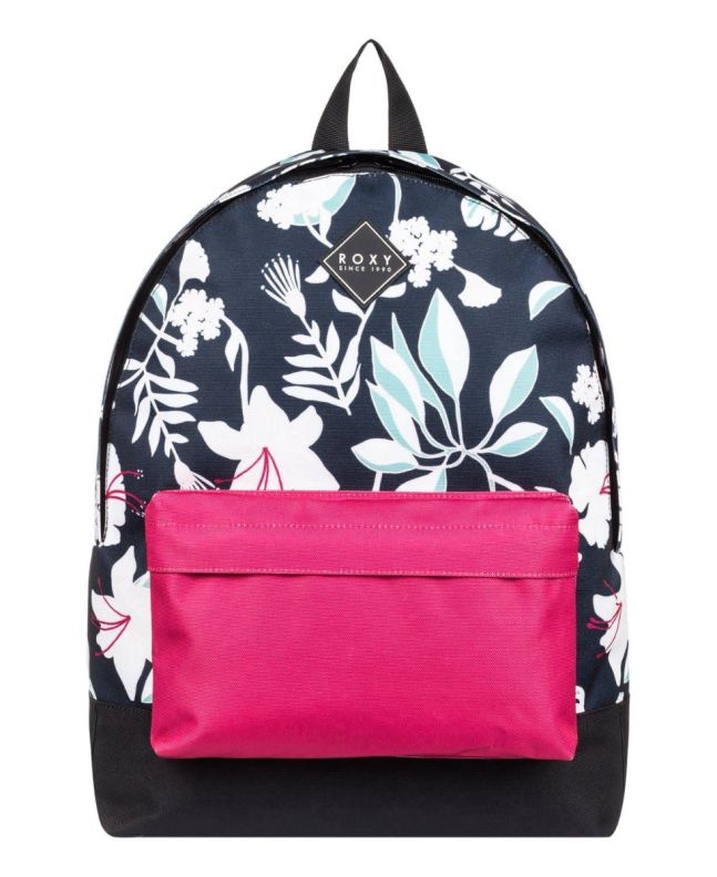 Mochila Mediana Roxy Sugar Baby Fitness 16L negra para mujer Frontal