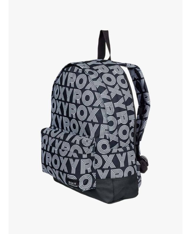 Mochila pequeña Roxy Sugar Baby Printed 16L negra lateral