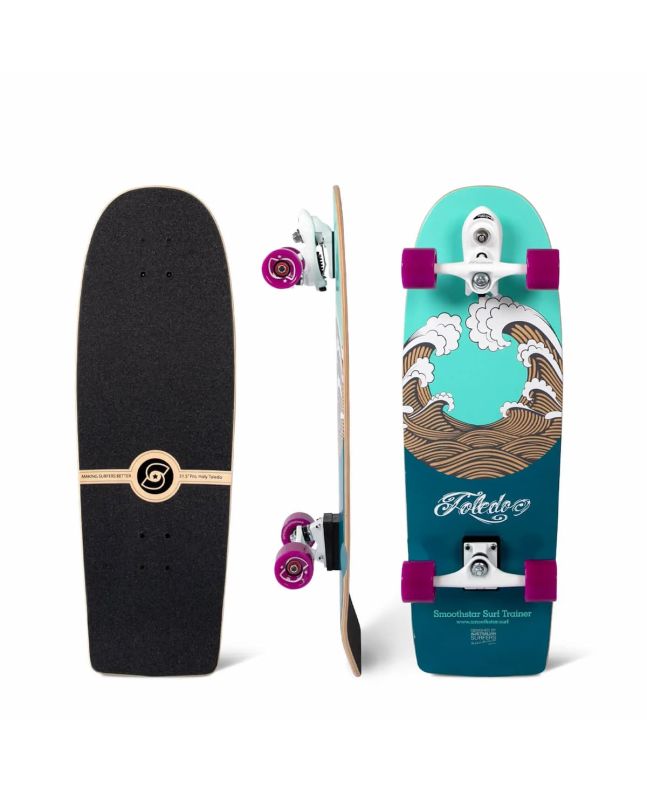 Surfskate Completo Smoothstar THD Holy Toledo Pro 31,5" azul turquesa