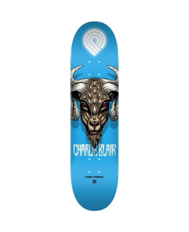 Tabla de Skateboard Powell Peralta Charlie Blair Goat 8.0" en color azul 