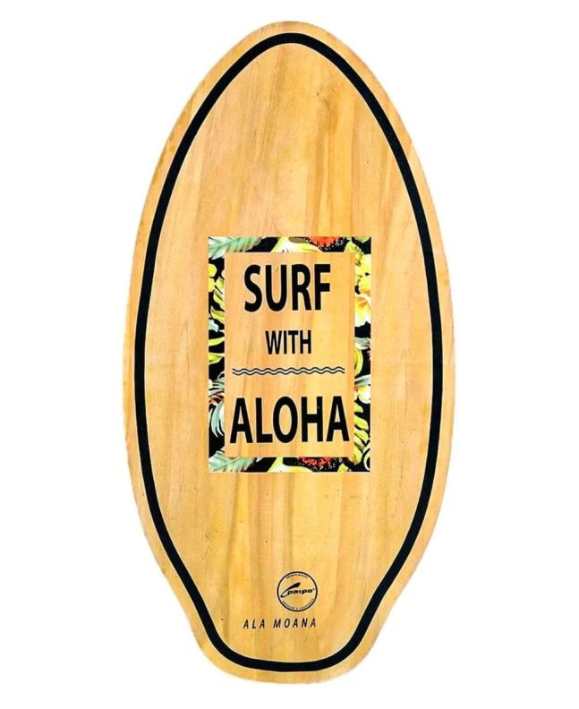 Tabla de skimboard de madera Paipo Ala Moana