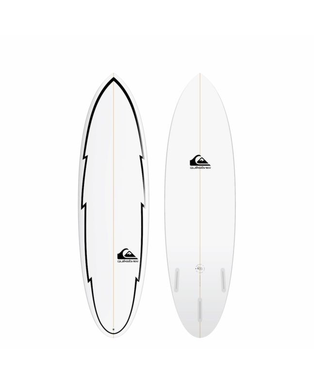 Tabla de Surf Shortboard Quiksilver Discus 6'6 45,3L Blanco-Negro Futures 