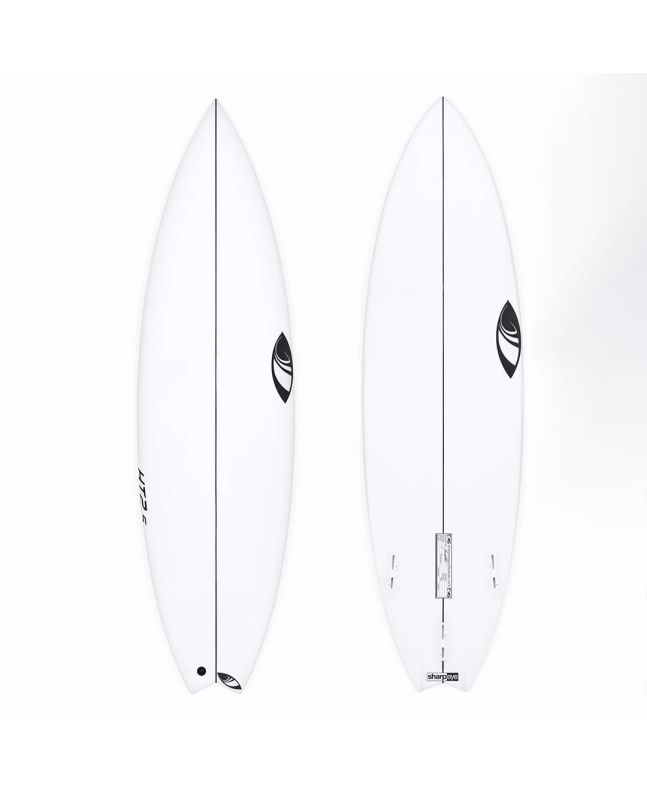 Tabla de surf Shortboard Sharpeye Holy Toledo 2.5 5'11 Blanca Swallow Tail FCS 2 26.7 Litros