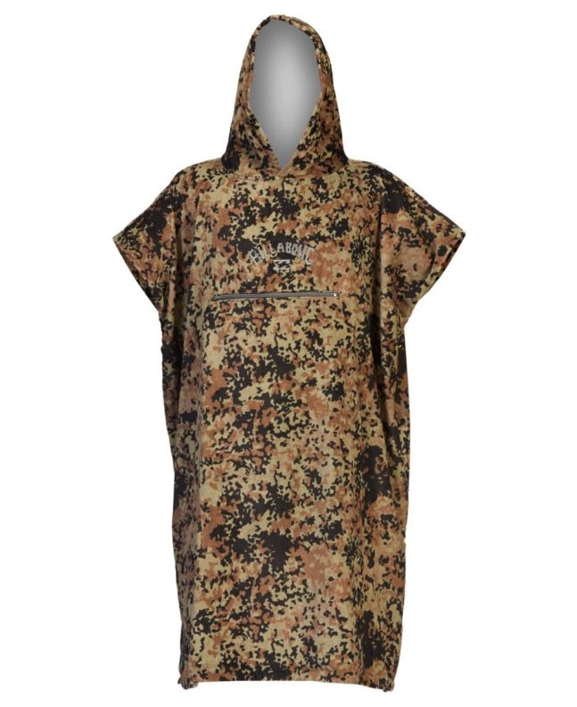 Toalla de playa con capucha poncho de surf Billabong Hooded Towel estampado militar