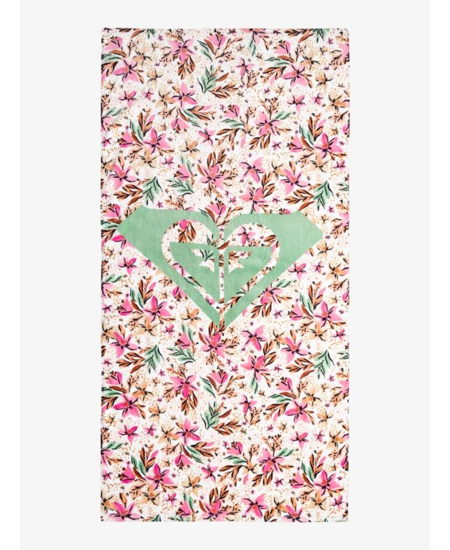 Toalla de playa Roxy Glimmer of Hope Blanca con estampado floral 