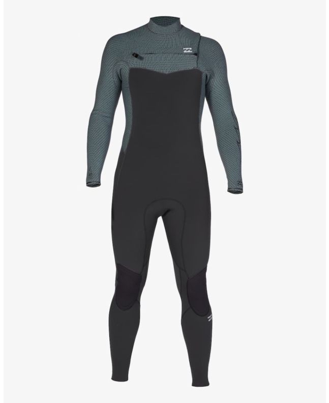 Traje de surf con cremallera en el pecho Billabong 5/4mm Revolution Antique Black para hombre
