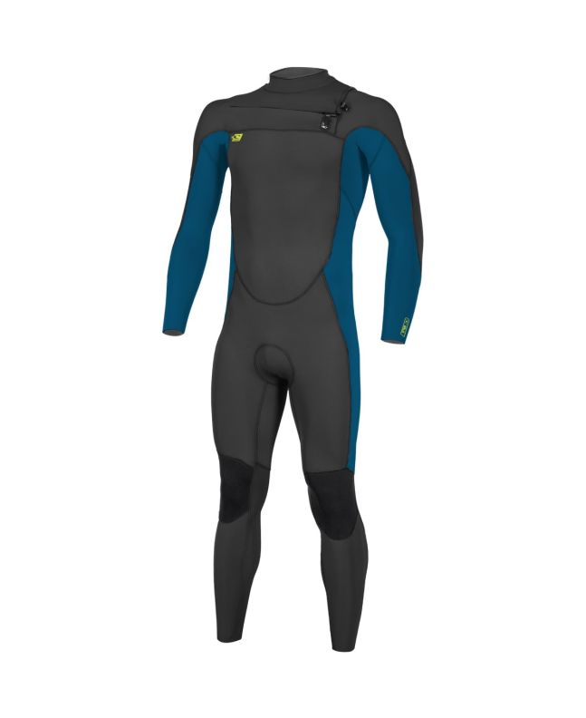 Traje de neopreno con cremallera en el pecho O'Neill Youth Ninja 5/4mm negro y azul para chico
