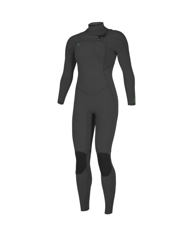 Traje de neopreno con cremallera en el pecho O'Neill Ninja 5/4mm negro para mujer