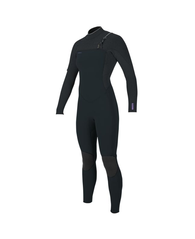 Traje de surf con cremallera en el pecho O'Neill Hyperfreak 5/4 Plus color Gunmetal Gris para mujer
