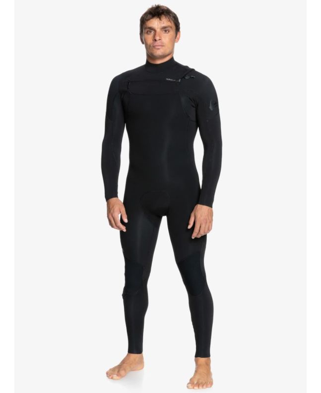 Hombre con Traje de surf con cremallera en el pecho Quiksilver Everyday Sessions 5/4/3mm negro 