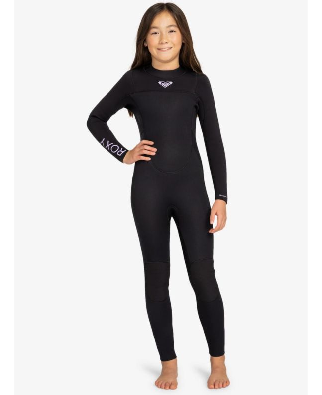 Niña con Traje de Surf GBS con Cremallera en la Espalda Roxy Prologue 5/4/3mm Negro (6-16 años)