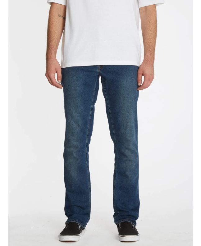 Hombre con Pantalón Vaquero Volcom Vorta Denim Retro Azul 
