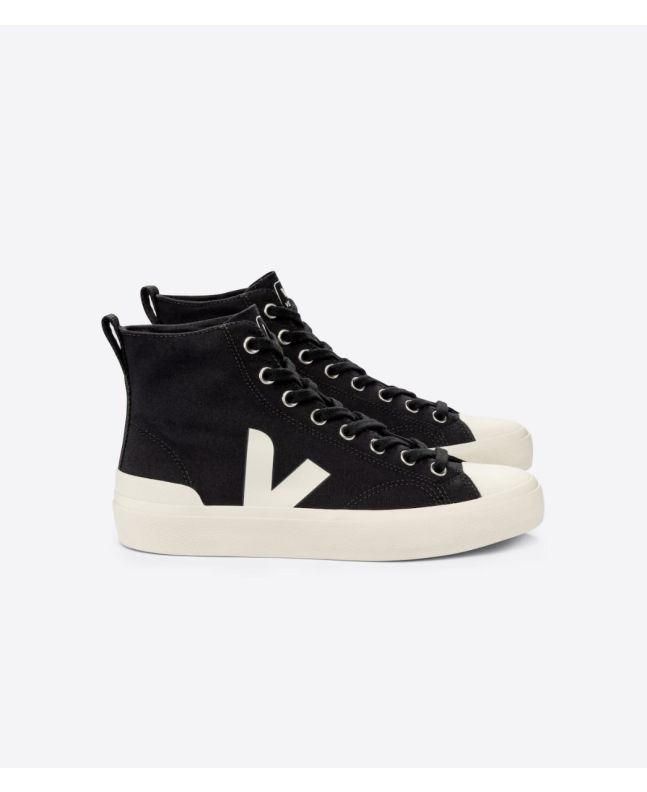 Zapatillas caña alta Veja Wata II Canvas Black Pierre Unisex 